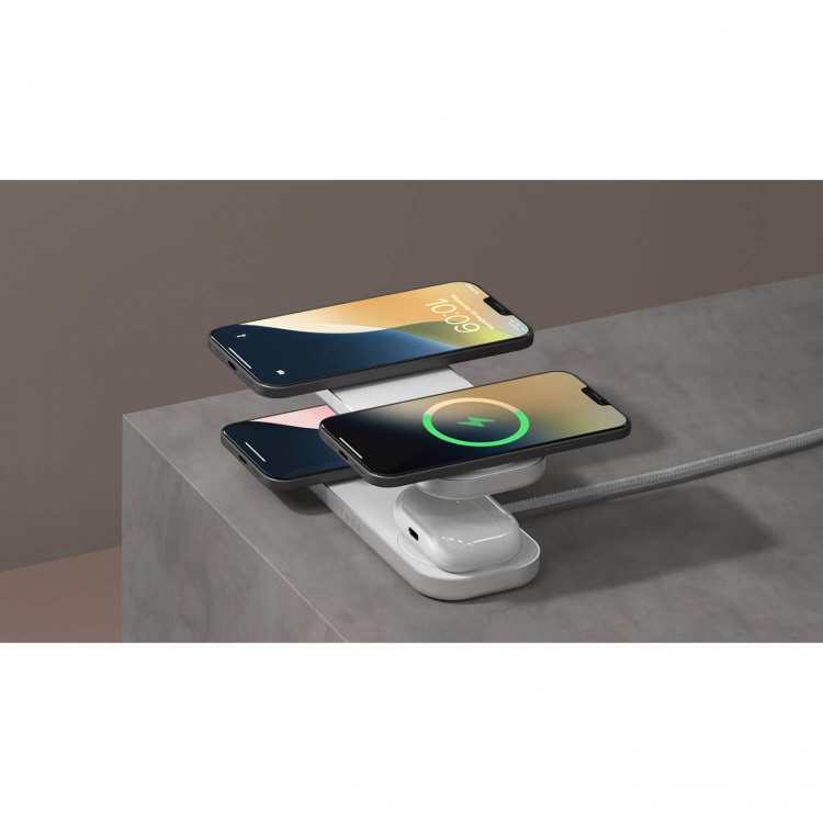 Zens Trådløs Lader Quattro Pro 4 Qi2 Hvit Zens Trådløs Lader Quattro Pro 4 Qi2 Hvit