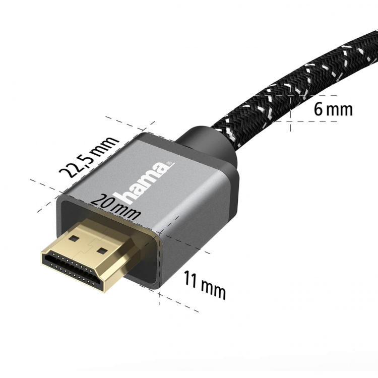 Hama Kabel HDMI Ultra High Speed 8K 48Gbit/s Metall Gull 5.0m Hama Kabel HDMI Ultra High Speed 8K 48Gbit/s Metall Gull 5.0m