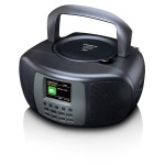 Lenco Bærbar DAB+/FM-radio med Bluetooth® CD-spiller og stor LCD-fargeskjerm Svart