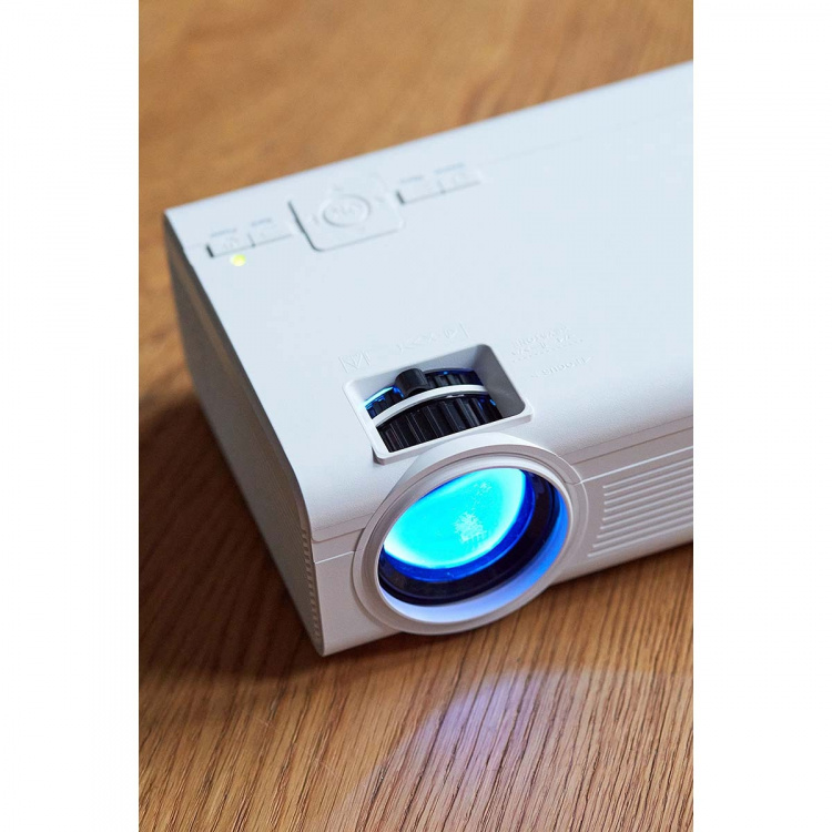 Lenco LCD-projektor med høy oppløsning, støtter Full HD 1080P-innhold Hvit Lenco LCD-projektor med høy oppløsning, støtter Full HD 1080P-innhold Hvit