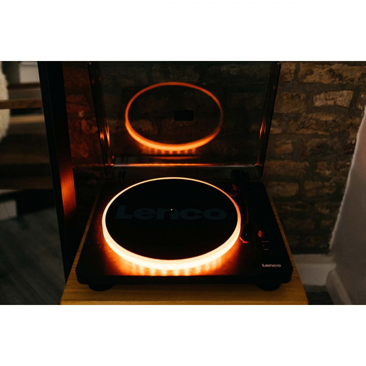 Lenco Platespiller med PC-koding, høyttalere og lys