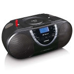 Lenco Bærbar DAB+ og FM-radio med CD-kassett og Bluetooth® Svart