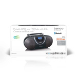 Lenco Bærbar DAB+ og FM-radio med CD-kassett og Bluetooth® Svart