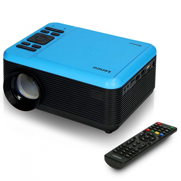 Lenco LCD-projektor med DVD-spiller og Bluetooth® Blue