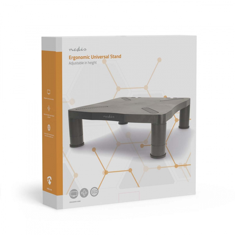 Nedis Monitor Stand | Ergonomisk: Yes | Maksimal bæreevne: 18 kg | Universal | Justerbar høyde: Ja