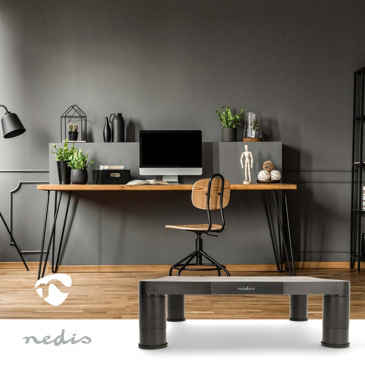 Nedis Monitor Stand | Ergonomisk: Yes | Maksimal bæreevne: 18 kg | Universal | Justerbar høyde: Ja