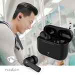 Nedis Fullt Trådløse hodetelefoner | ENC (Environmental Noise Cancelling) | Bluetooth® | Maksimal batteritid: 24 timer | Touch kontroll | Ladeboks | Trådløs ladeetui | Innebygd mikrofon | Stemmestyring | Noise canceling | IPX4 | Sort Nedis Fullt Trådløse hodetelefoner | ENC (Environmental Noise Cancelling) | Bluetooth® | Maksimal batteritid: 24 timer | Touch kontroll | Ladeboks | Trådløs ladeetui | Innebygd mikrofon | Stemmestyring | Noise canceling | IPX4 | Sort