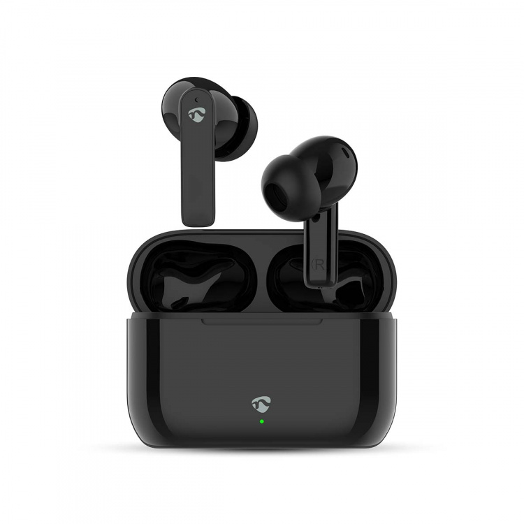 Nedis Fullt Trådløse hodetelefoner | ENC (Environmental Noise Cancelling) | Bluetooth® | Maksimal batteritid: 24 timer | Touch kontroll | Ladeboks | Trådløs ladeetui | Innebygd mikrofon | Stemmestyring | Noise canceling | IPX4 | Sort Nedis Fullt Trådløse hodetelefoner | ENC (Environmental Noise Cancelling) | Bluetooth® | Maksimal batteritid: 24 timer | Touch kontroll | Ladeboks | Trådløs ladeetui | Innebygd mikrofon | Stemmestyring | Noise canceling | IPX4 | Sort