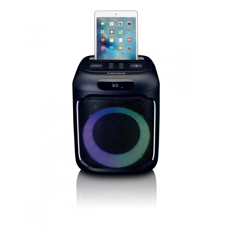 Lenco Kompakt IPX4 Bluetooth® Partyhøyttaler med trådløs mikrofon