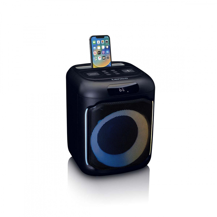 Lenco Kompakt IPX4 Bluetooth® Partyhøyttaler med trådløs mikrofon
