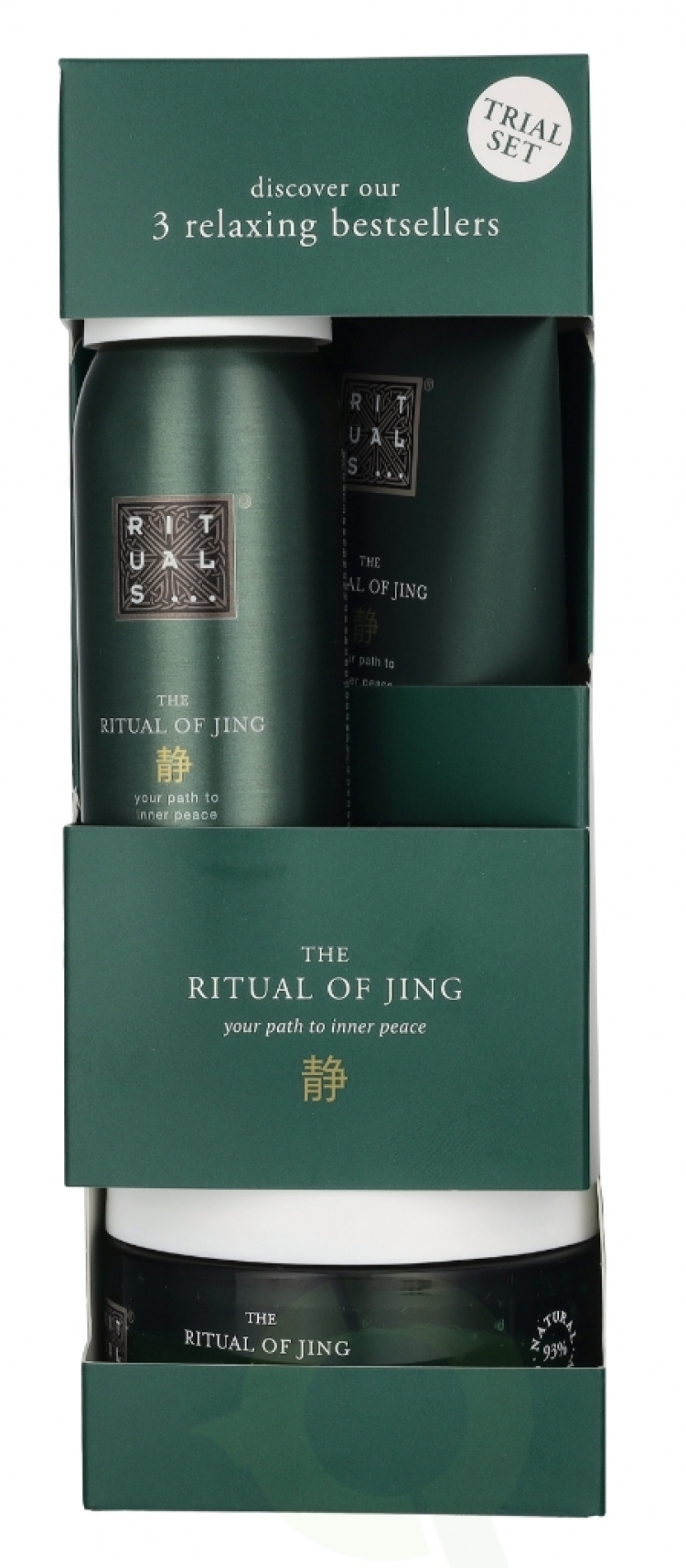Rituals Trial Jing Set 245 ml Body Scrub 125g/Body Cream 70ml/Foaming Shower Gel 50ml