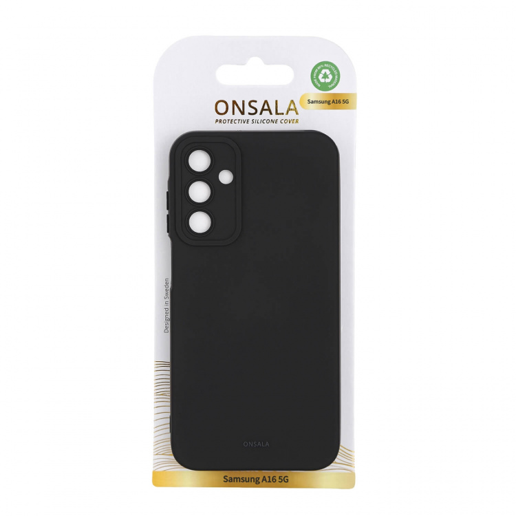 Onsala Back Silicone Touch Recycled Samsung A16 4G/A16 5G Black Onsala Back Silicone Touch Recycled Samsung A16 4G/A16 5G Black