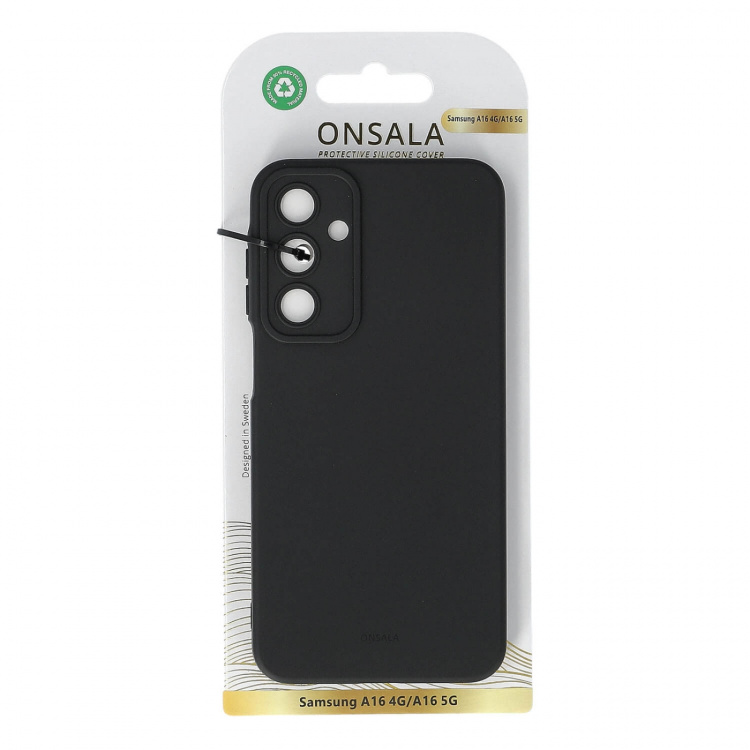 Onsala Back Silicone Touch Recycled Samsung A16 4G/A16 5G Black Onsala Back Silicone Touch Recycled Samsung A16 4G/A16 5G Black