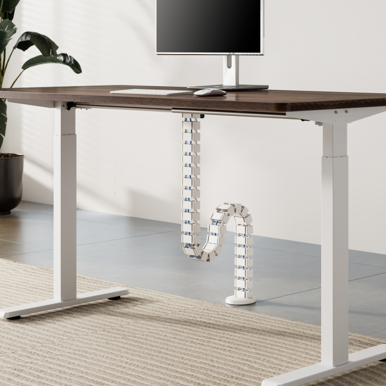 LogiLink Fleksibel vertikal kabelkanal for sittende/stående skrivebord Hvit LogiLink Fleksibel vertikal kabelkanal for sittende/stående skrivebord Hvit