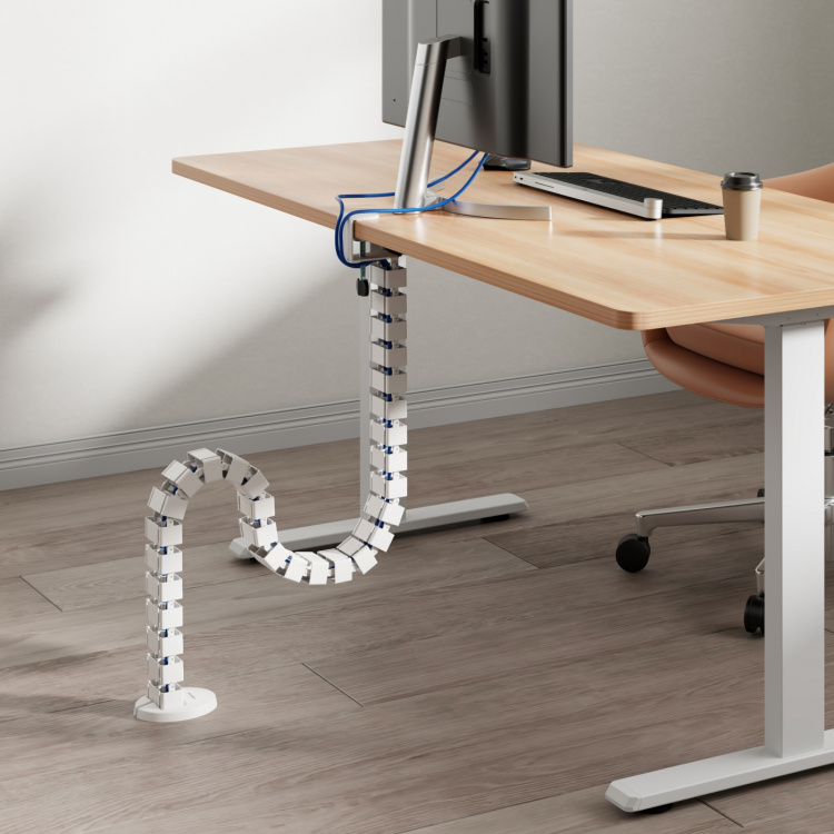 LogiLink Fleksibel vertikal kabelkanal for sittende/stående skrivebord Hvit LogiLink Fleksibel vertikal kabelkanal for sittende/stående skrivebord Hvit