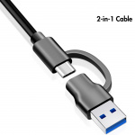 LogiLink USB-nav med 4 porter og separate på/av-knapper USB-C/USB-A i USB 3.2 Gen1