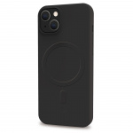 Celly Cromomag Mykt gummideksel MagSafe-kompatibel iPhone 15 Svart