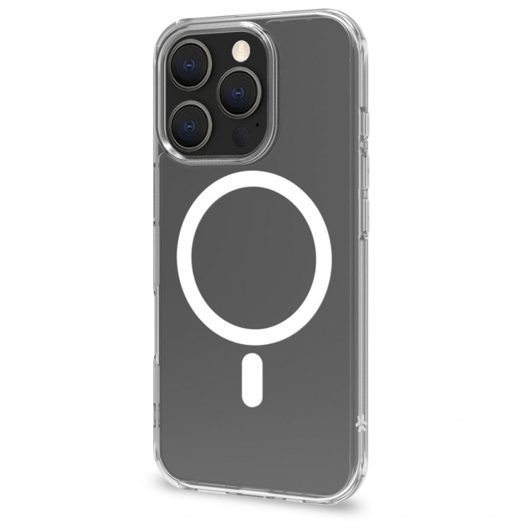 Celly Gelskinmag TPU-deksel MagSafe kompatibel iPhone 16 Pro Transparent