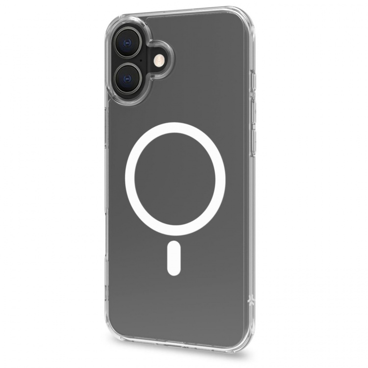 Celly Gelskinmag TPU-deksel MagSafe Kompatibel iPhone 16 Plus Transparent