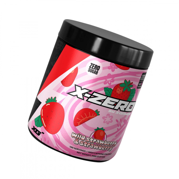 X-GAMER Energidrikkpulver X-Zero 160 gram Wild Strawberry & Strawberry X-GAMER Energidrikkpulver X-Zero 160 gram Wild Strawberry & Strawberry