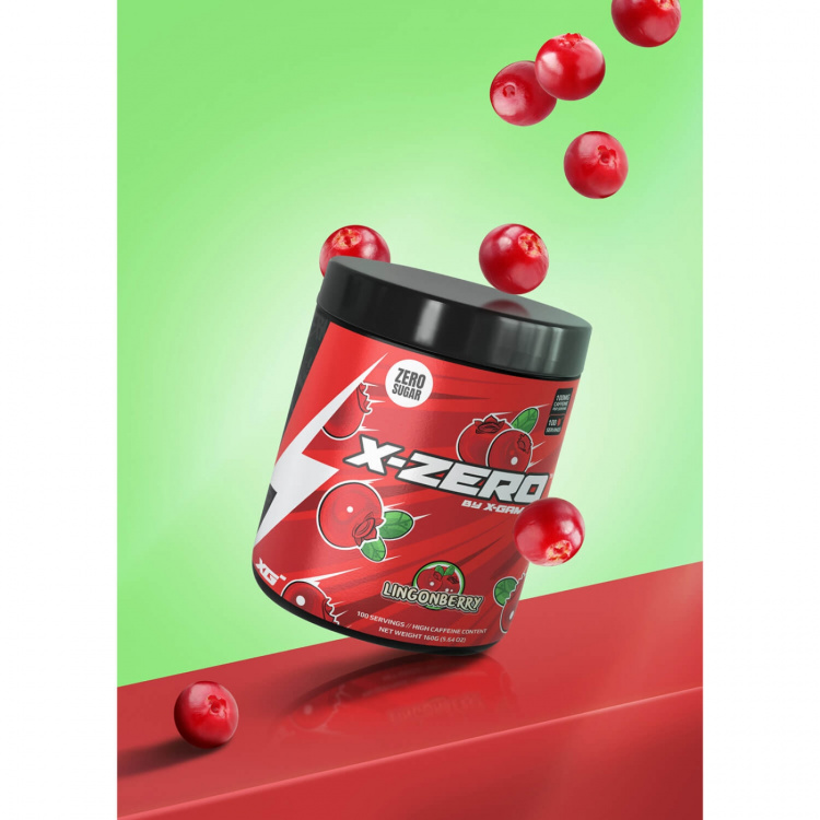 X-GAMER Energidrikkpulver X-Zero 160 gram Lingonberry X-GAMER Energidrikkpulver X-Zero 160 gram Lingonberry