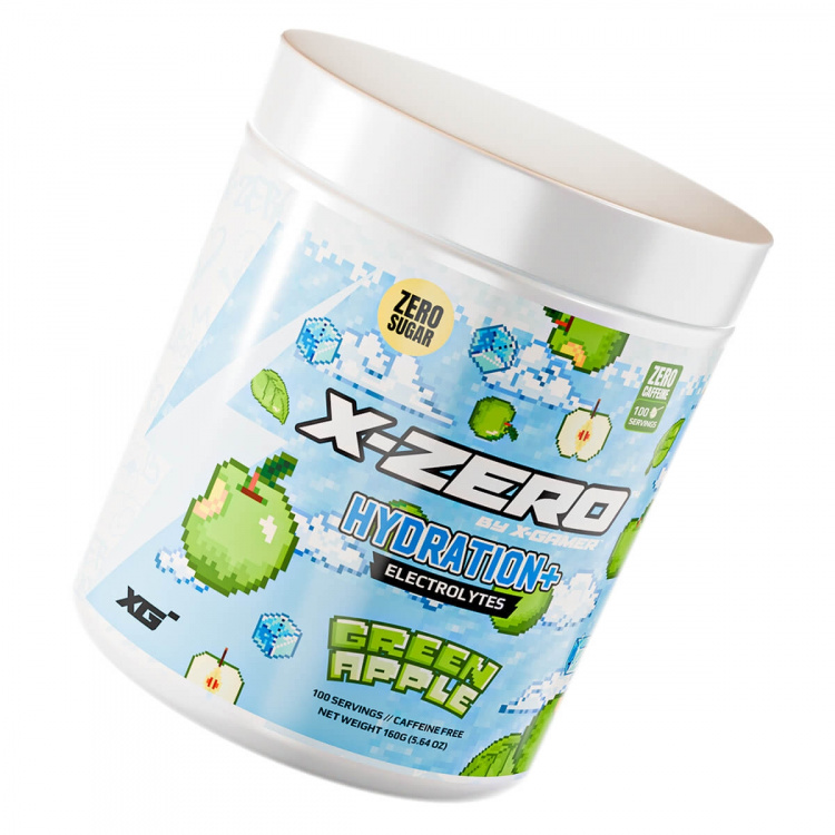 X-GAMER Energidrikkpulver X-Zero Hydration+ 160 gram Green Apple X-GAMER Energidrikkpulver X-Zero Hydration+ 160 gram Green Apple