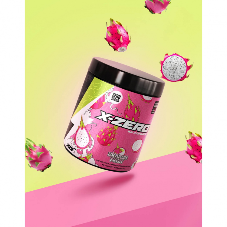 X-GAMER Energidrikkpulver X-Zero 160 gram Dragon Fruit X-GAMER Energidrikkpulver X-Zero 160 gram Dragon Fruit