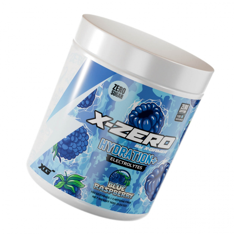 X-GAMER Energidrikkpulver X-Zero Hydration+ 160 gram Blue Raspberry X-GAMER Energidrikkpulver X-Zero Hydration+ 160 gram Blue Raspberry