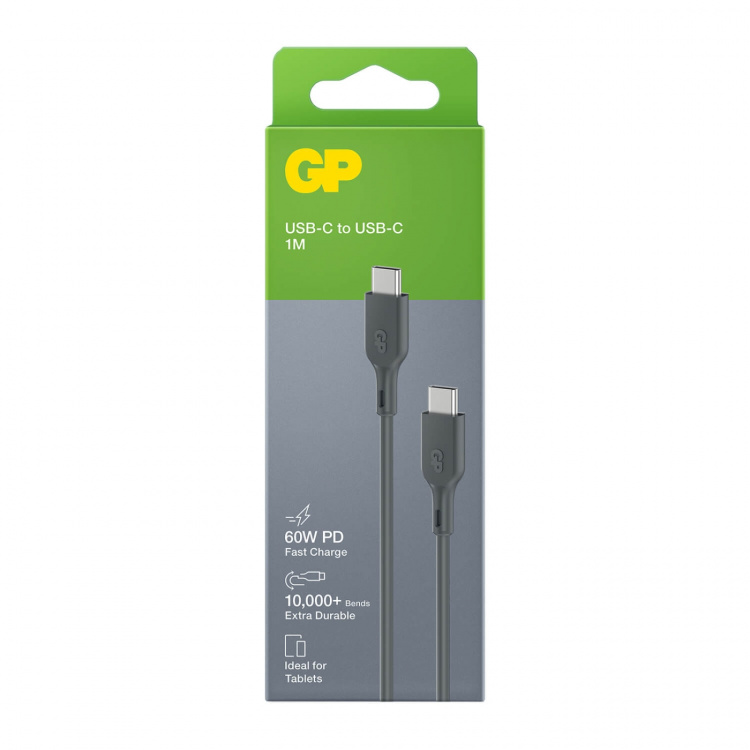 GP Kabel USB-C Til USB-C 60W CC1P 1m GP Kabel USB-C Til USB-C 60W CC1P 1m
