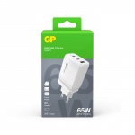 GP Vegglader GaN PD 65W Inkludert Reiseadapter GP Vegglader GaN PD 65W Inkludert Reiseadapter