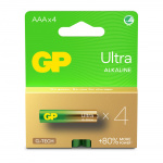 GP Batteri Ultra Alkaline AAA LR03 4-Pakning GP Batteri Ultra Alkaline AAA LR03 4-Pakning