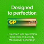GP Batteri Ultra Alkaline AAA LR03 8-Pakning GP Batteri Ultra Alkaline AAA LR03 8-Pakning