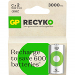 GP Batteri Recyko NiMH C HR14 3000mAh 2-Pakning GP Batteri Recyko NiMH C HR14 3000mAh 2-Pakning