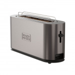 BLACK+DECKER Brødrister Toaster Langt Fack 1000W Inox BLACK+DECKER Brødrister Toaster Langt Fack 1000W Inox