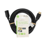 Nedis High Speed HDMI ™ kabel med Ethernet | HDMI ™ -kontakt | HDMI™ Output | 4K@60Hz | ARC | 10.2 Gbps | 5.00 m | Rund | PVC | Sort | Label Nedis High Speed HDMI ™ kabel med Ethernet | HDMI ™ -kontakt | HDMI™ Output | 4K@60Hz | ARC | 10.2 Gbps | 5.00 m | Rund | PVC | Sort | Label