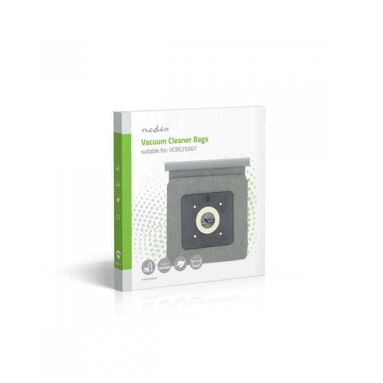 Nedis Støvsugepose- | 1 stk. | Stoff | Mest solgt for: Nedis® VCBG250GY | Hvit