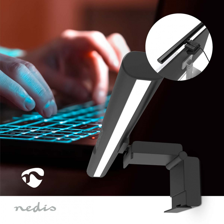 Nedis Skjermlysbjelke | 40 cm | Dimbar | LED | Berøringskontroll | ABS / Aluminium