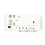 Nedis CATV forsterker | Forsterkning: 20 dB | 47 - 862 MHz | Antall utganger: 4 | Forsterkningskontroll | Hvit
