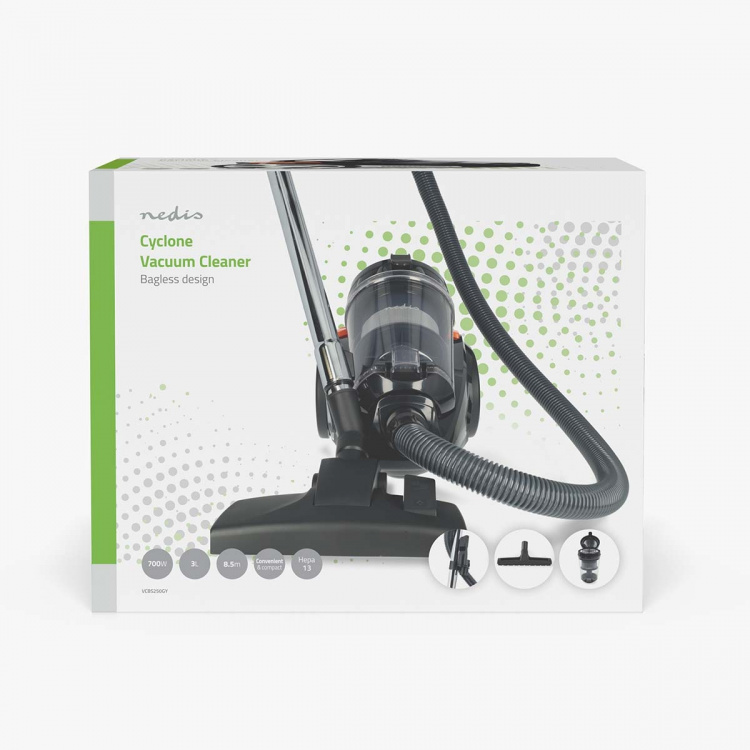 Nedis Støvsuger uten pose | Uten Pose | 700 W | Støvkapasitet: 3.0 l | Kombi Pensel | aksjonsradius: 8.50 m | HEPA luftfilter | Antrasitt / Oransje / Sort Nedis Støvsuger uten pose | Uten Pose | 700 W | Støvkapasitet: 3.0 l | Kombi Pensel | aksjonsradius: 8.50 m | HEPA luftfilter | Antrasitt / Oransje / Sort
