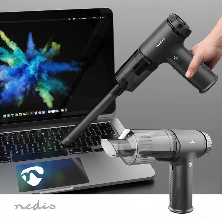 Nedis Håndholdt Støvsuger | Luft blåser | 90 W | Oppladningsbar | Tørke | Litiumion | Sort