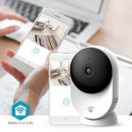 Nedis SmartLife Innendørs kamera | 3MP Full HD 1296p | Cloud Storage (valgfritt) / microSD (ikke inkludert) / Onvif | Med bevegelses sensor | Nattsyn | Hvit