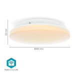 Nedis SmartLife Taklys | RGB / Varm til avkjølt hvitt | Rund | Diameter: 260 mm | 1820 lm | 2700 - 6500 K | IP44 | Energiklasse: F | Android™ / IOS Nedis SmartLife Taklys | RGB / Varm til avkjølt hvitt | Rund | Diameter: 260 mm | 1820 lm | 2700 - 6500 K | IP44 | Energiklasse: F | Android™ / IOS