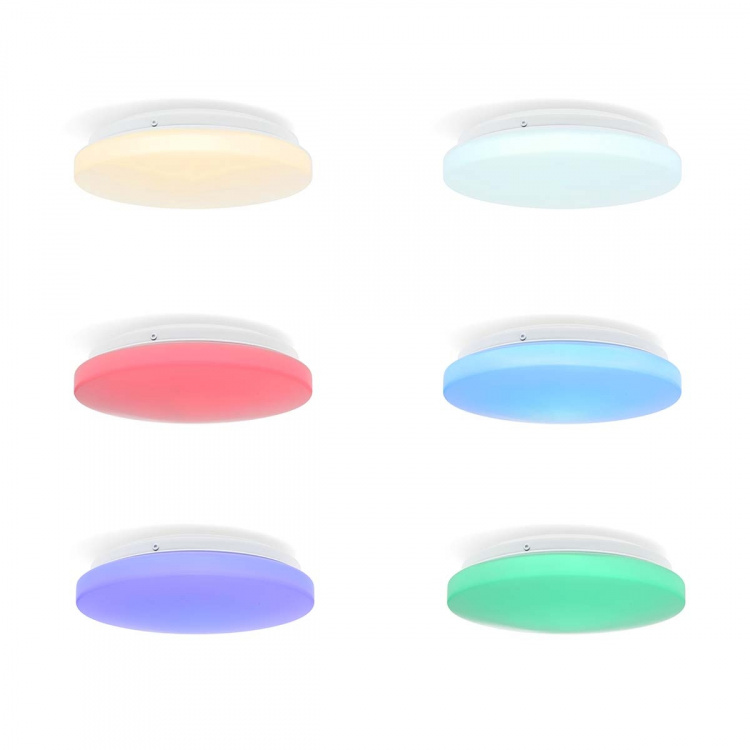 Nedis SmartLife Taklys | RGB / Varm til avkjølt hvitt | Rund | Diameter: 260 mm | 1820 lm | 2700 - 6500 K | IP44 | Energiklasse: F | Android™ / IOS Nedis SmartLife Taklys | RGB / Varm til avkjølt hvitt | Rund | Diameter: 260 mm | 1820 lm | 2700 - 6500 K | IP44 | Energiklasse: F | Android™ / IOS