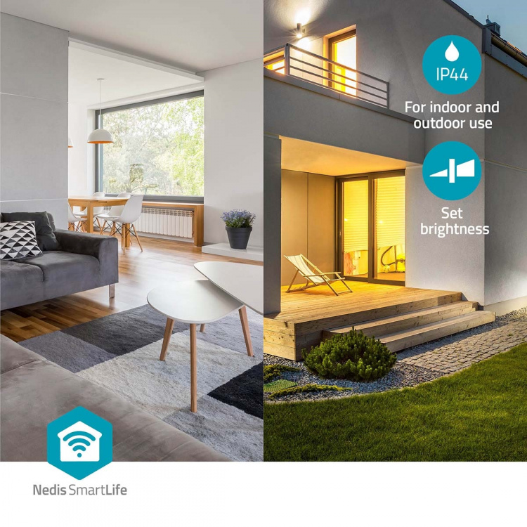 Nedis SmartLife Taklys | RGB / Varm til avkjølt hvitt | Rund | Diameter: 260 mm | 1820 lm | 2700 - 6500 K | IP44 | Energiklasse: F | Android™ / IOS Nedis SmartLife Taklys | RGB / Varm til avkjølt hvitt | Rund | Diameter: 260 mm | 1820 lm | 2700 - 6500 K | IP44 | Energiklasse: F | Android™ / IOS