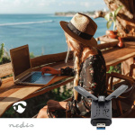 Nedis Network Dongle | Wi-Fi | AX5400 | 2.4/5/6 GHz (Triple Band) | USB3.0 | Wi-Fi hastighet totalt: 5400 Mbps | Windows 10 / Windows 11