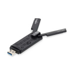 Nedis Network Dongle | Wi-Fi | AX5400 | 2.4/5/6 GHz (Triple Band) | USB3.0 | Wi-Fi hastighet totalt: 5400 Mbps | Windows 10 / Windows 11