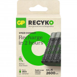 GP Batterilader Speed Charger M452 4xAA 2600mAh GP Batterilader Speed Charger M452 4xAA 2600mAh