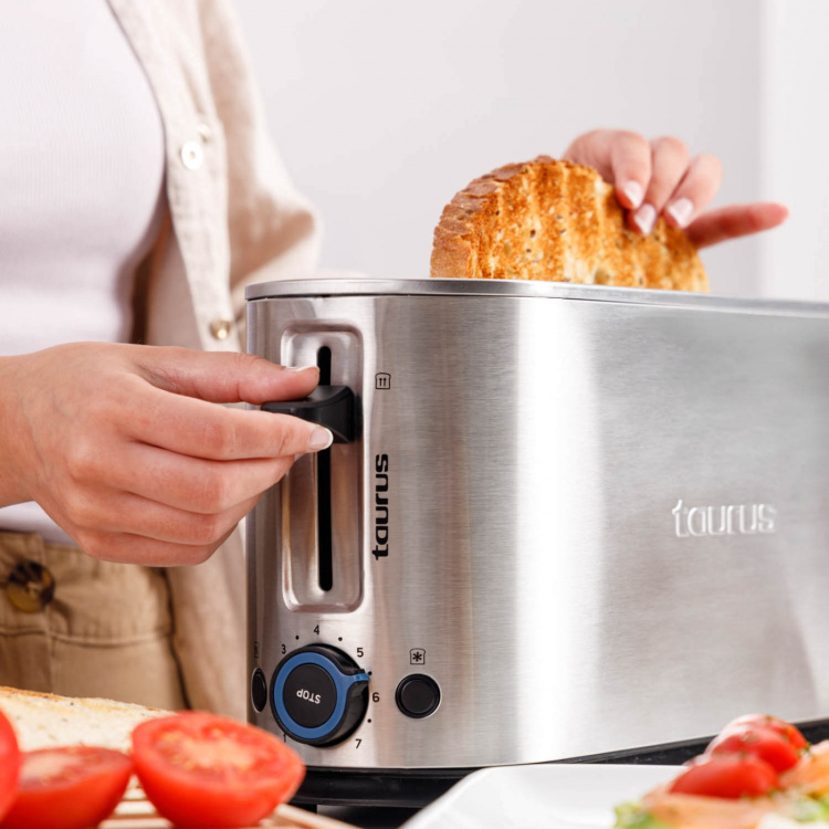 Taurus Brødrister Mytoast Legend Enkelslot Lang Rustfritt Stål Taurus Brødrister Mytoast Legend Enkelslot Lang Rustfritt Stål