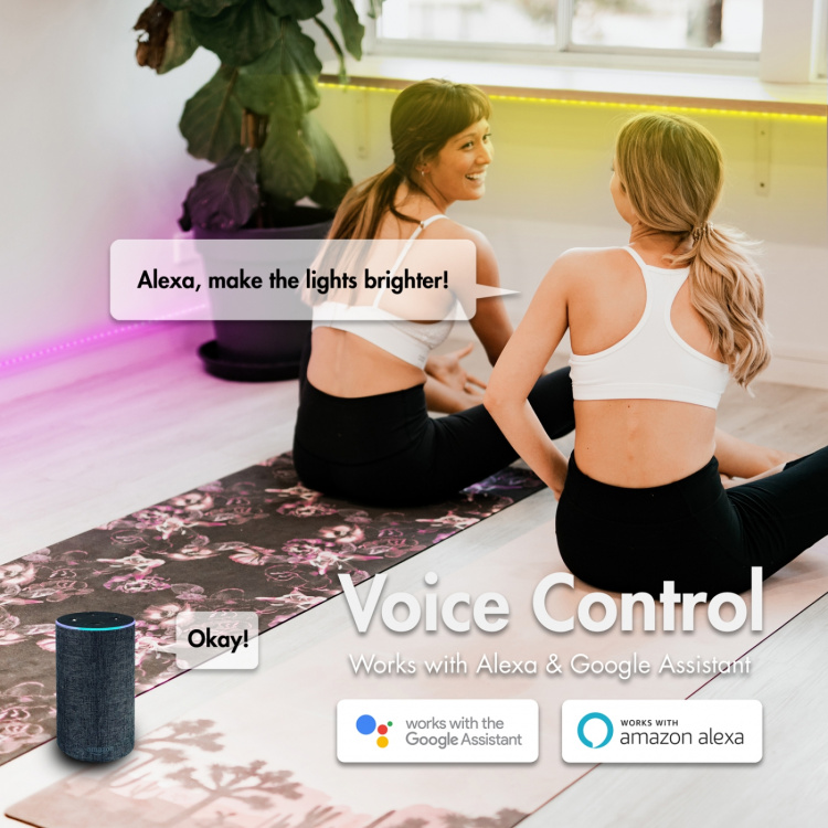 LogiLink Smart RGB+CCT (RGB + varm-kald hvit) lysstripe 5m WiFi Tuya LogiLink Smart RGB+CCT (RGB + varm-kald hvit) lysstripe 5m WiFi Tuya