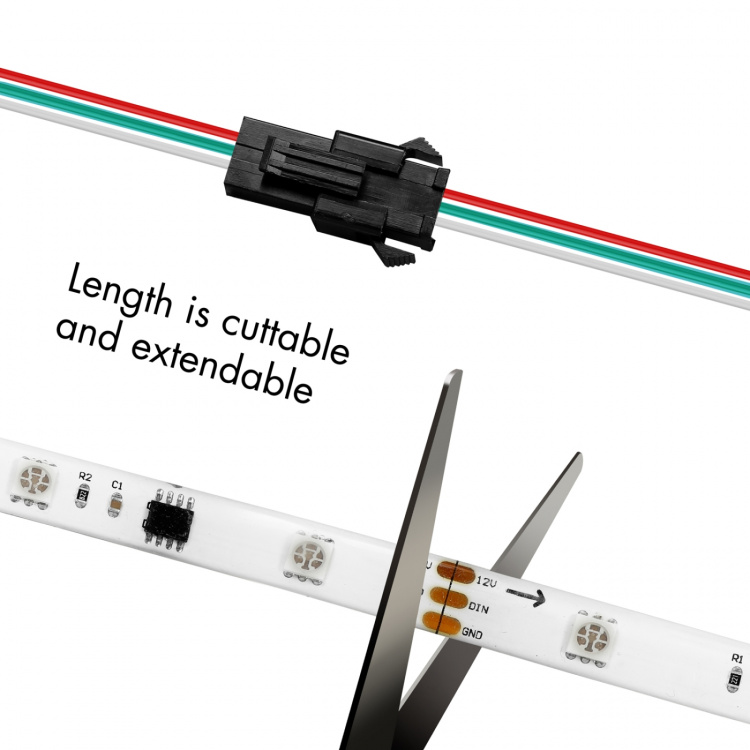 LogiLink Smart digital RGB LED-stripe adresserbar 400 lm 5m LED WiFi Tuya